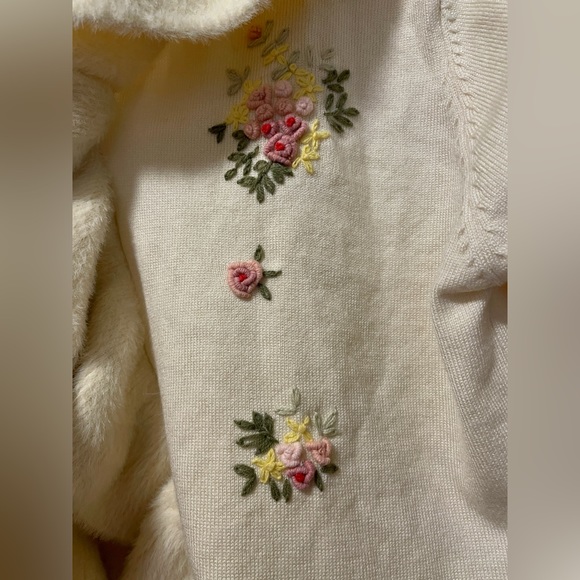 Lacemade Liz Lisa 🌸Gunne Sax Prairie Style Y2K Floral Ruffle Cardigan/Sweater🤍 - Picture 13 of 14